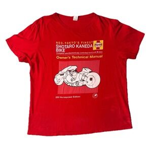 Vintage 90s Akira Motorcycle Shotaro Kaneda Red T-shirt Men's Large Neo Tokyo